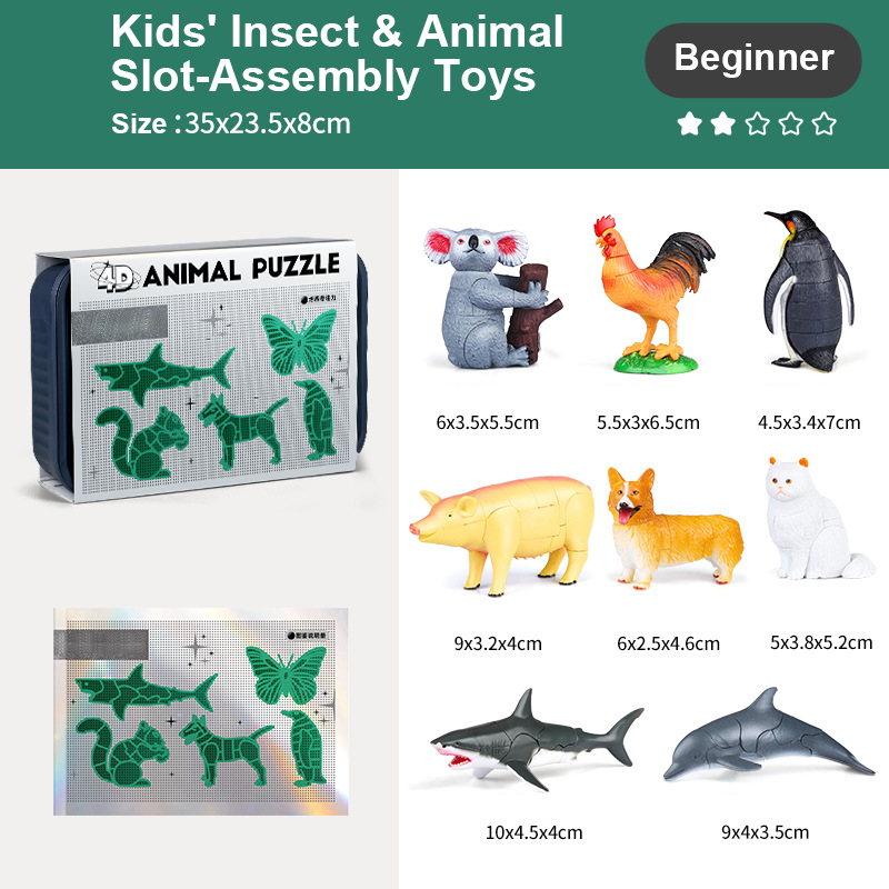 🐞Jouets à assembler pour enfants sur le thème des insectes et des animaux