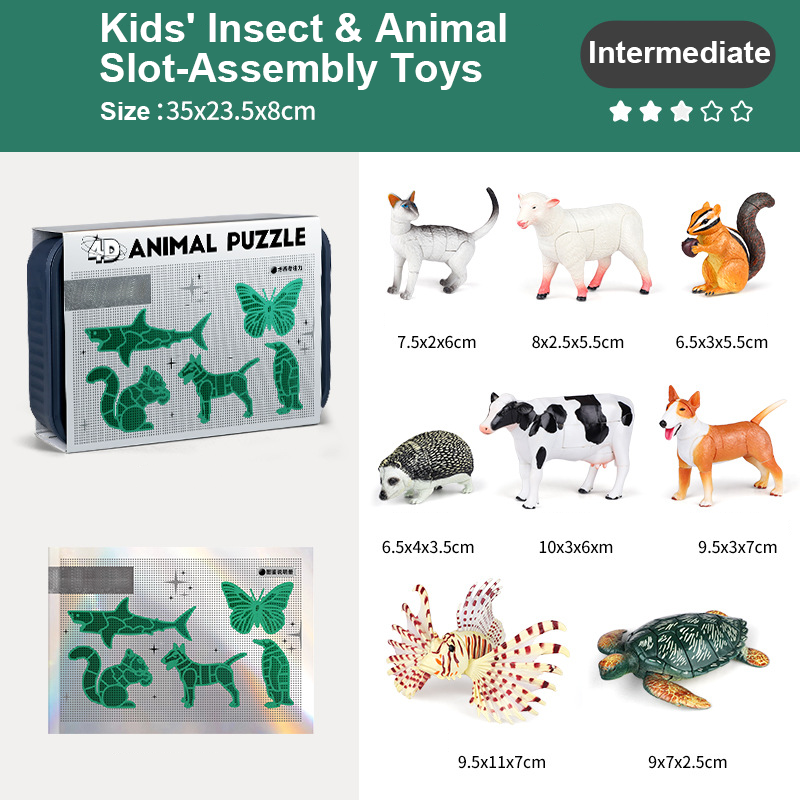 🐞Jouets à assembler pour enfants sur le thème des insectes et des animaux