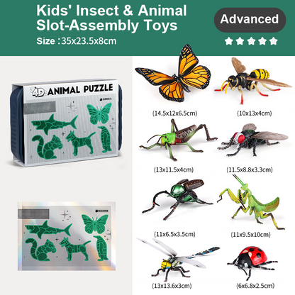 🐞Jouets à assembler pour enfants sur le thème des insectes et des animaux