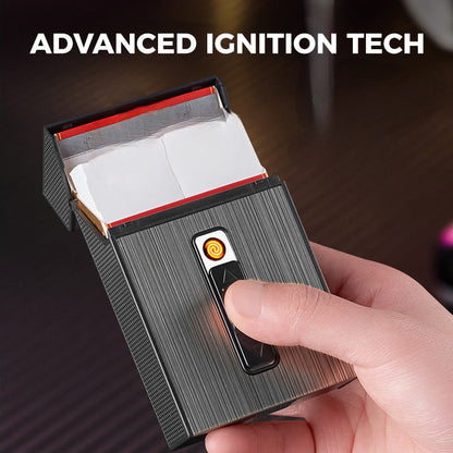 💥Best-seller🔥Étui + Briquet 2-en-1 – Toujours prêt, toujours classe