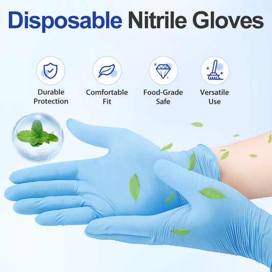 🔥 Vente Flash -50% ⏳ 100 PCS Gants Jetables en Nitrile Alimentaire