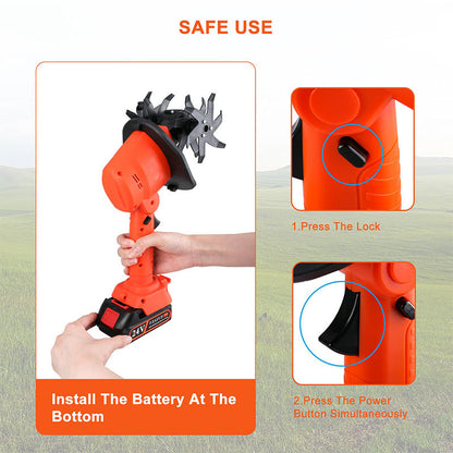 🥳Sécateur sans fil rechargeable – Pas de fil, pas d'essence. Lames en acier 65Mn, poignée antidérapante. Idéal pour les plates-bandes surélevées et les bordures. Dites adieu aux petits pinceaux de jardinage. 🛡️✨