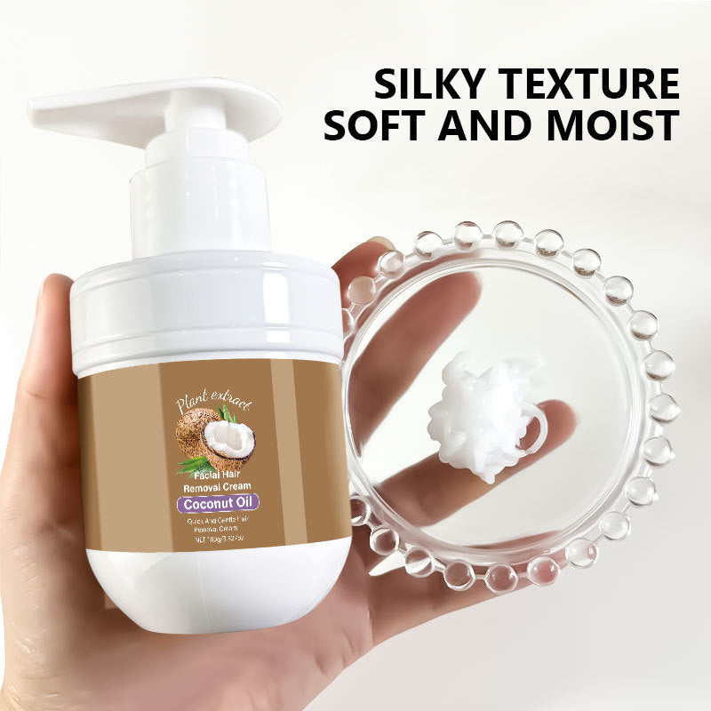 🎁 Achetez-en 1, obtenez-en 1 GRATUIT ! 🥥✨ Crème dépilatoire visage à la noix de coco – Douce & efficace