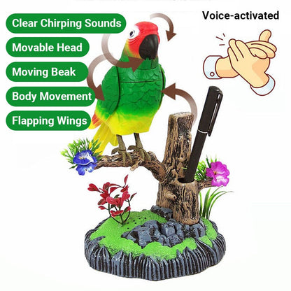 👑Jouet interactif en forme d'oiseau gazouillant activé par la voix🐦🎤