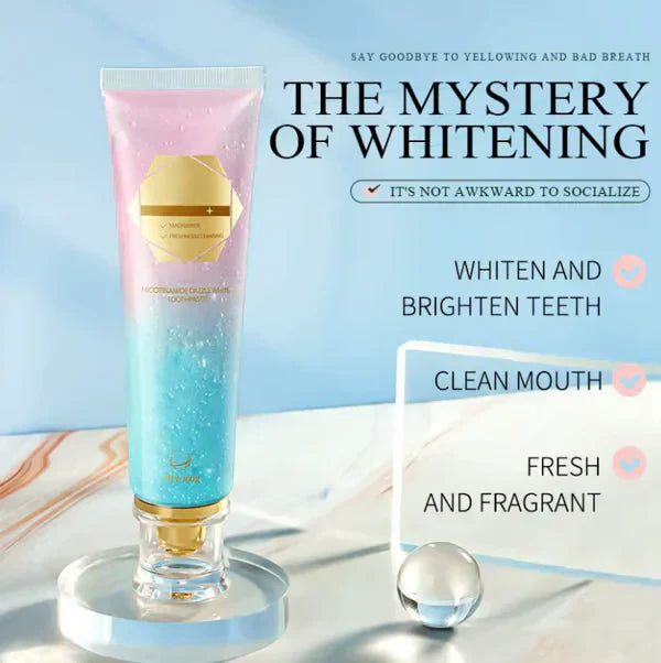 💖Dentifrice à la niacinamide pour des dents d'un blanc éclatant🦷Des dents d'un blanc nacré🦷La nouvelle arme secrète pour votre sourire !