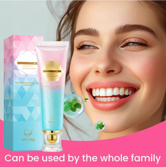 💖Dentifrice à la niacinamide pour des dents d'un blanc éclatant🦷Des dents d'un blanc nacré🦷La nouvelle arme secrète pour votre sourire !