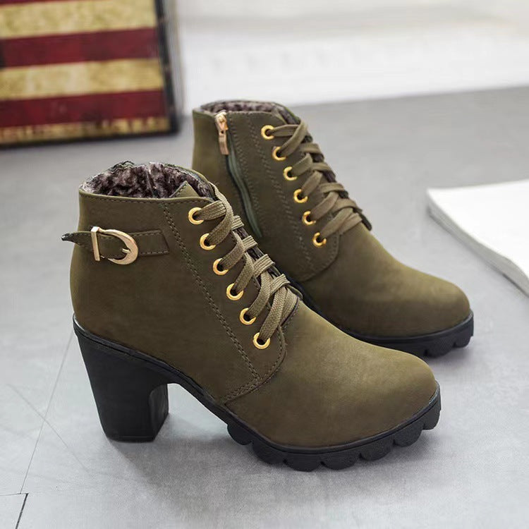 💥Bottes Femme à Talon Block Semelle Épaisse💥