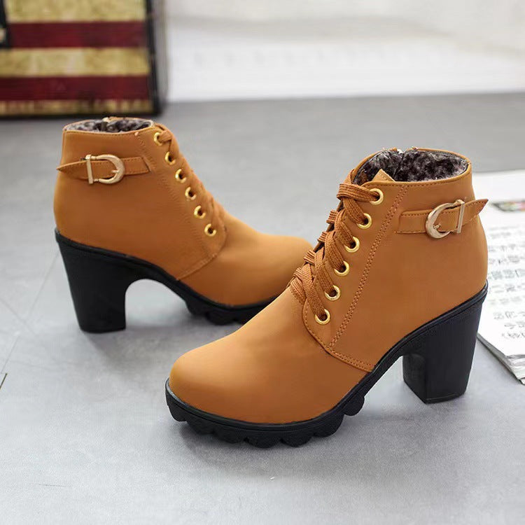 💥Bottes Femme à Talon Block Semelle Épaisse💥