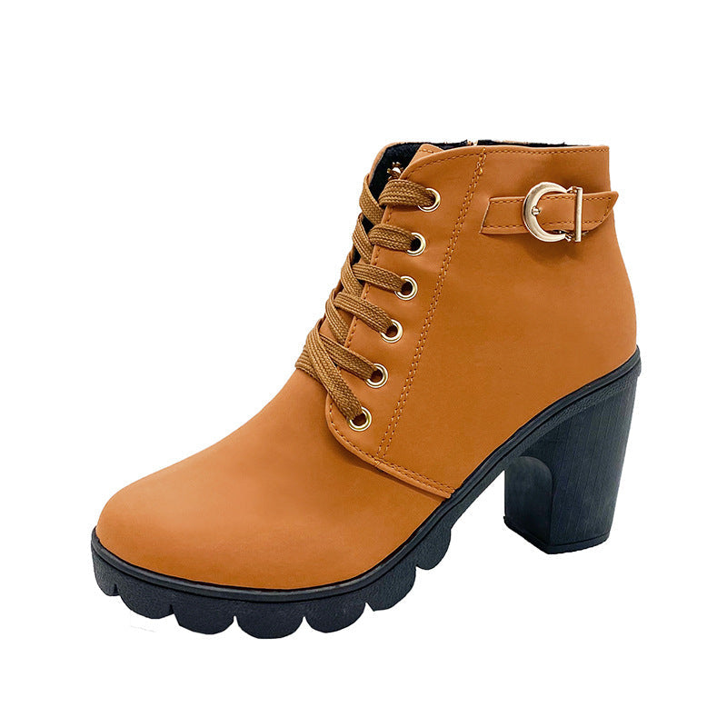 💥Bottes Femme à Talon Block Semelle Épaisse💥