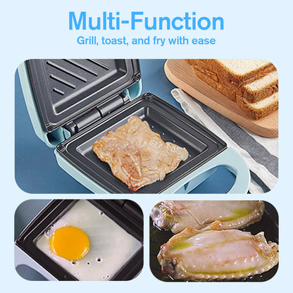 🔥 60% OFF INSTANTANÉ ! 🥪 Machine à Sandwich Multifonction - Chauffage Rapide, Design Compact Bleu/Blanc pour Cuisine et Bureau 💙⚡
