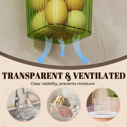 Organisateur de rangement transparent mural