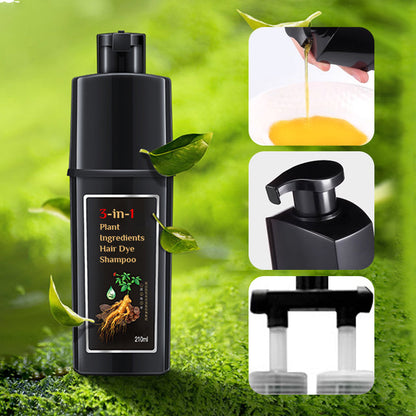 Shampooing colorant pour cheveux à base d'ingrédients végétaux - Noir