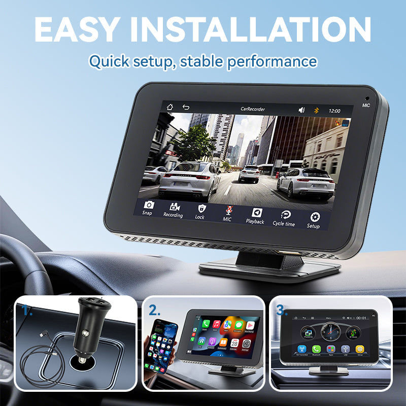 Lecteur multimédia pour voiture 4,7 pouces avec écran tactile HD