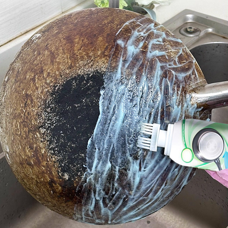 ⏰Nettoyant pour résidus carbonisés et dépôts de boue - Dissout la graisse carbonisée tenace en 5 minutes, non toxique et sans frottage 🍳📦