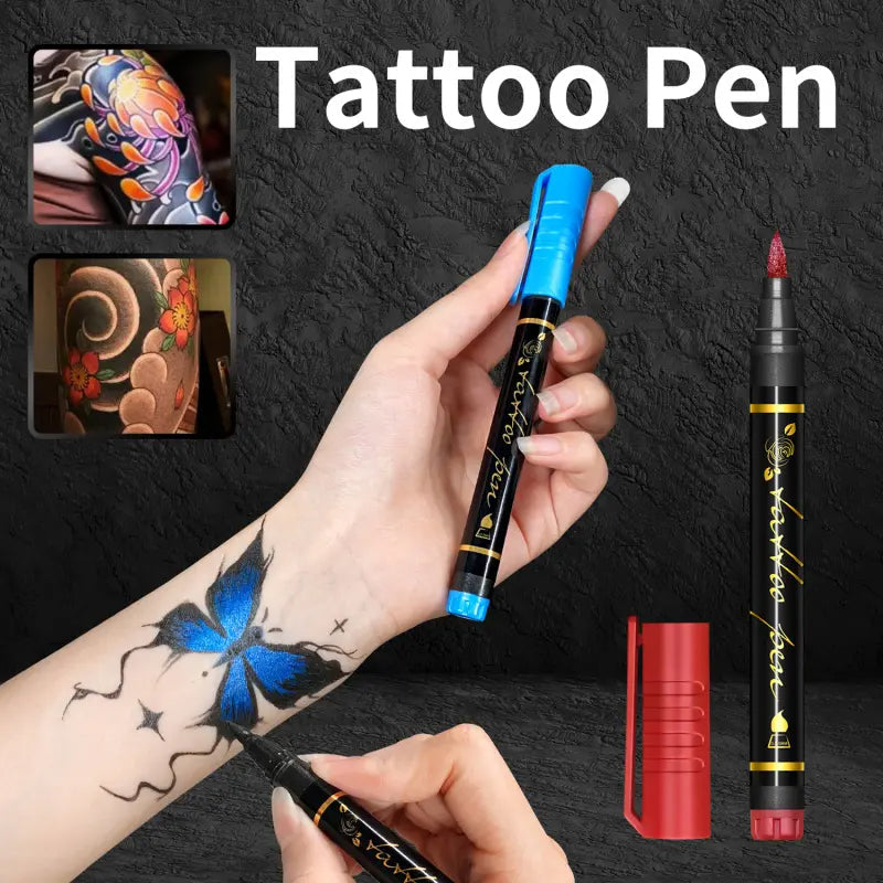 Set de 10 marqueurs pour tatouages temporaire