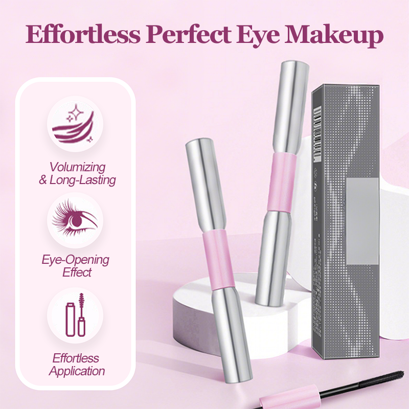 🎉 Offre limitée ! 💄 Mascara Double Embout Résistant à l'Eau – Volume & Longueur, Brosse 2-en-1, Tenue Longue Durée pour Tous les Jours ✨