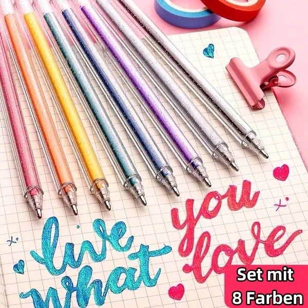 🔥Vente de Noël - 44% de réduction🎨 Ensemble de stylos à gel scintillants🎄Couleurs lumineuses, créativité illimitée