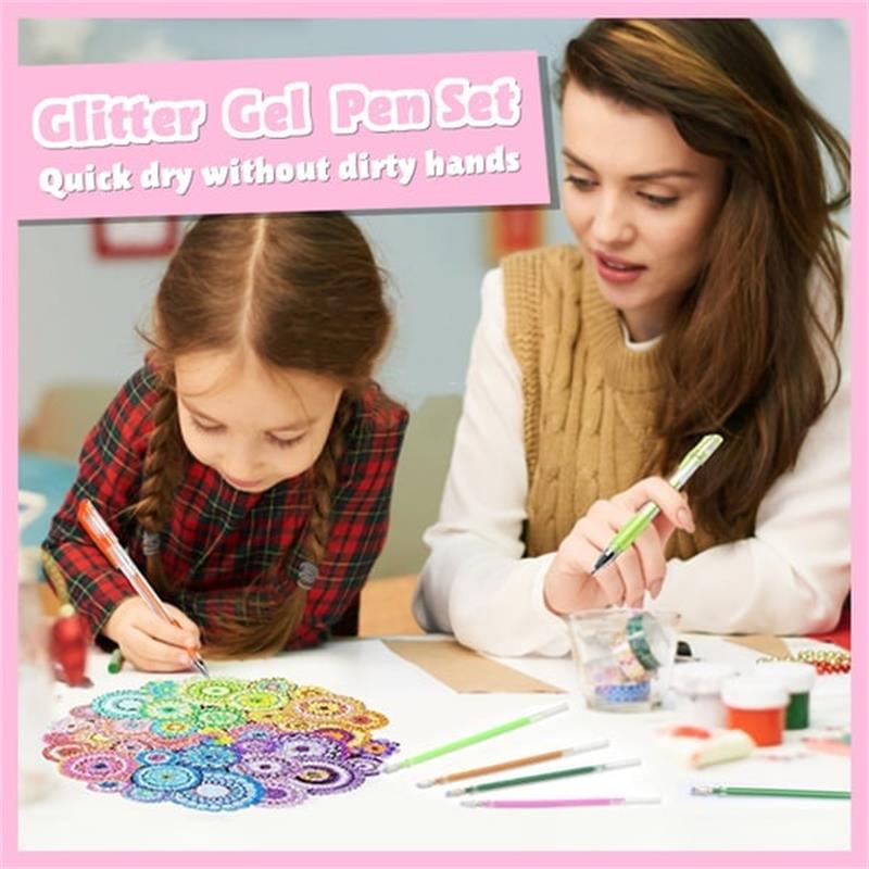 🔥Vente de Noël - 44% de réduction🎨 Ensemble de stylos à gel scintillants🎄Couleurs lumineuses, créativité illimitée