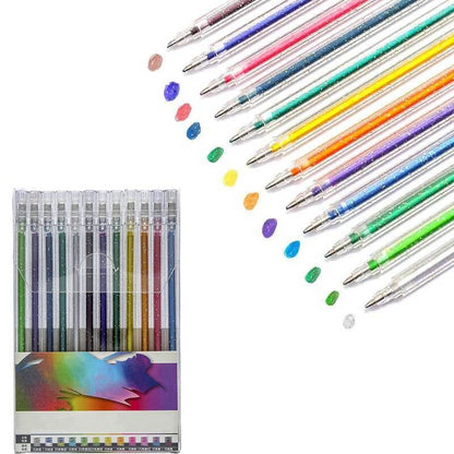 🔥Vente de Noël - 44% de réduction🎨 Ensemble de stylos à gel scintillants🎄Couleurs lumineuses, créativité illimitée