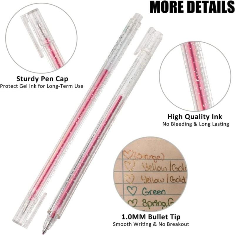 🔥Vente de Noël - 44% de réduction🎨 Ensemble de stylos à gel scintillants🎄Couleurs lumineuses, créativité illimitée
