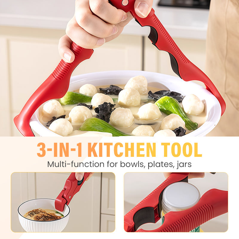 ⛄ Offre Spéciale Hiver：50 % de réduction ! ✨Pince 3 en 1 pour bol et assiette en silicone