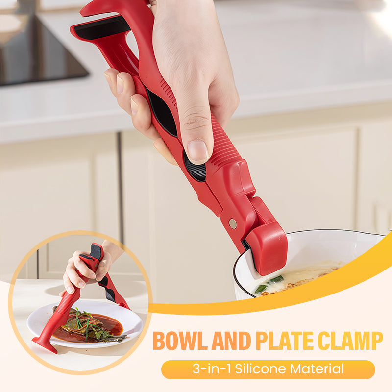 ⛄ Offre Spéciale Hiver：50 % de réduction ! ✨Pince 3 en 1 pour bol et assiette en silicone