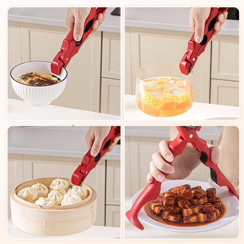 ⛄ Offre Spéciale Hiver：50 % de réduction ! ✨Pince 3 en 1 pour bol et assiette en silicone