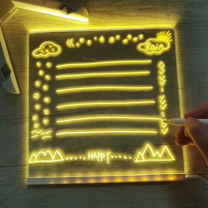 🎁 Le cadeau idéal pour eux – Tableau d’affichage LED effaçable à sec : 7 couleurs, éclairage doux & support réglable ! ✨