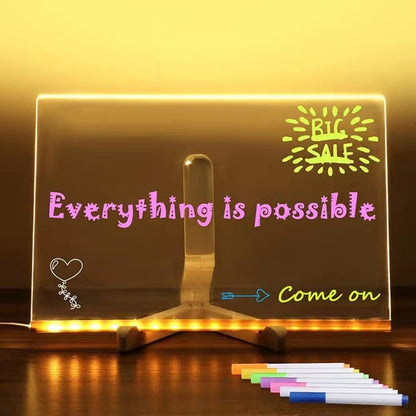 🎁 Le cadeau idéal pour eux – Tableau d’affichage LED effaçable à sec : 7 couleurs, éclairage doux & support réglable ! ✨