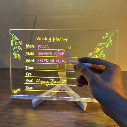 🎁 Le cadeau idéal pour eux – Tableau d’affichage LED effaçable à sec : 7 couleurs, éclairage doux & support réglable ! ✨