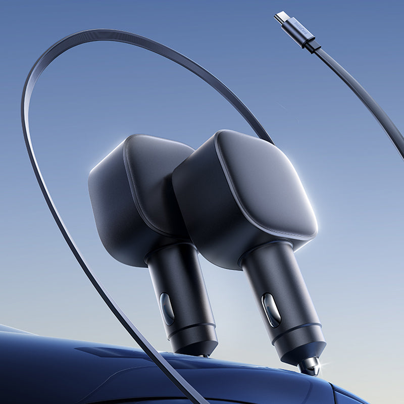 Chargeur de Voiture Compact à Câble Rétractable📢📢3 dernières heures : Grande vente⏰⏰