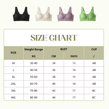 🏆Soutien-Gorge Confortable Sans Armature avec Fermeture Frontale🌿