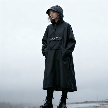 Imperméable long à capuche pour scooter