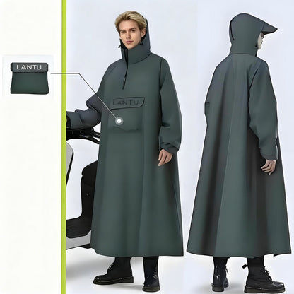 Imperméable long à capuche pour scooter