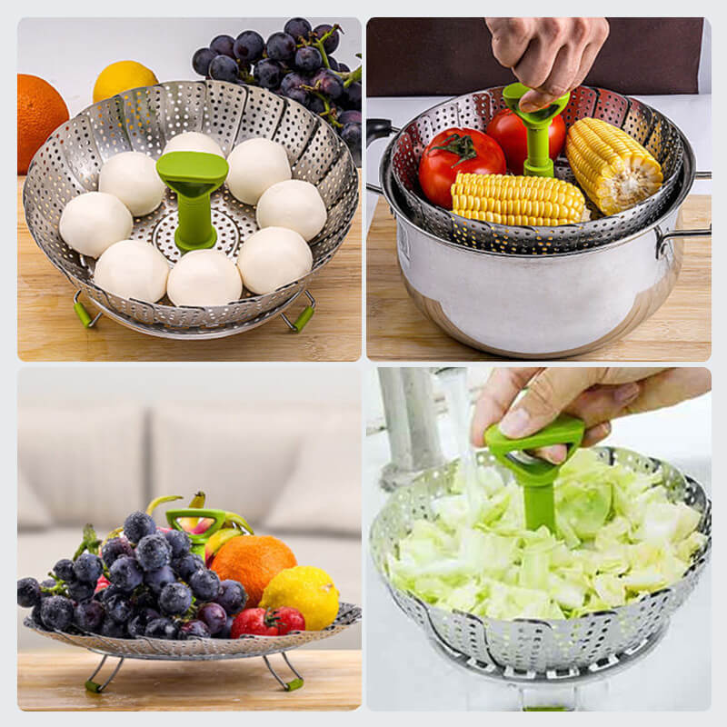 🥘 PROMO LIMITÉE 50% DE RÉDUCTION ! ⚡ Panier Vapeur Pliable en Acier Inoxydable – Polyvalent, Compact, Pratique 🥦