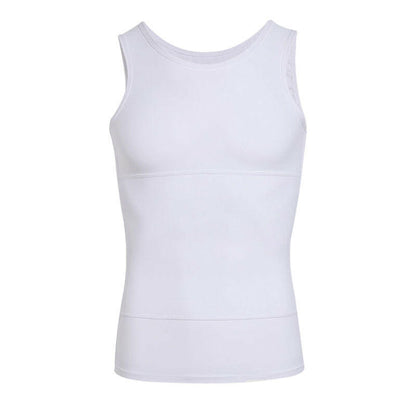 Débardeur de compression uni pour homme avec contrôle abdominal