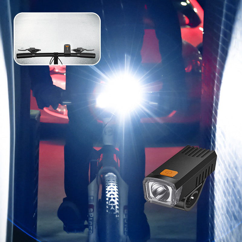 Phare avant rechargeable étanche pour vélo avec clip