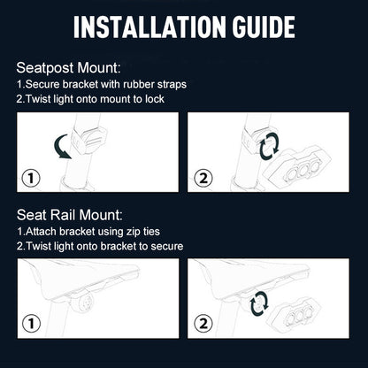 ⚡⚡Kit de Feu Arrière Clignotant Sans Fil pour Vélo🛠️🔥