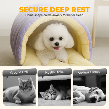 📢49% de réduction！！！ 🐶🐱Chaleur, confort douillet, niche en peluche pour animaux domestiques