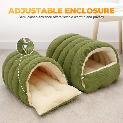 📢49% de réduction！！！ 🐶🐱Chaleur, confort douillet, niche en peluche pour animaux domestiques