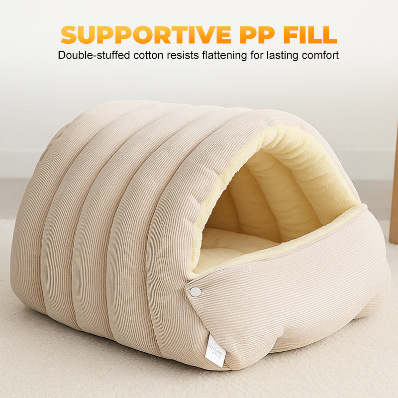 📢49% de réduction！！！ 🐶🐱Chaleur, confort douillet, niche en peluche pour animaux domestiques