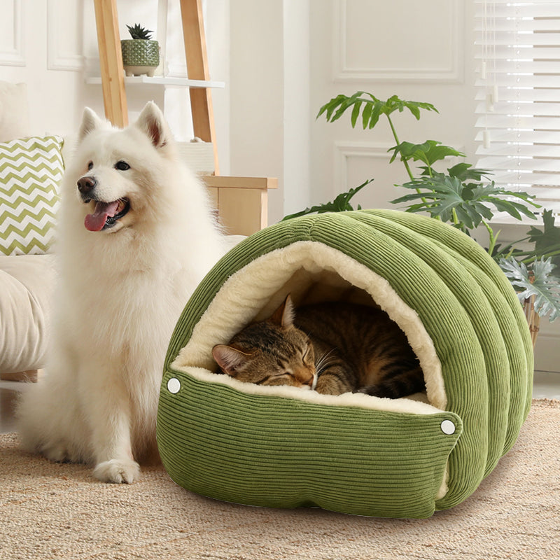 📢49% de réduction！！！ 🐶🐱Chaleur, confort douillet, niche en peluche pour animaux domestiques