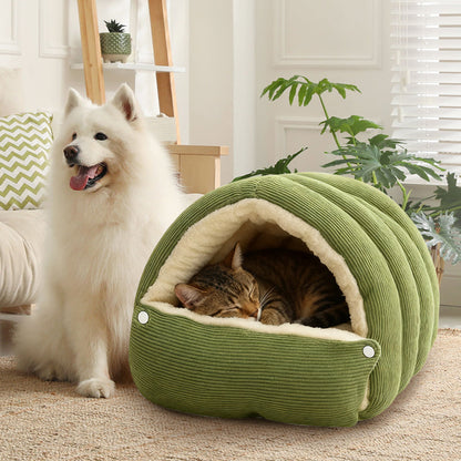 📢49% de réduction！！！ 🐶🐱Chaleur, confort douillet, niche en peluche pour animaux domestiques