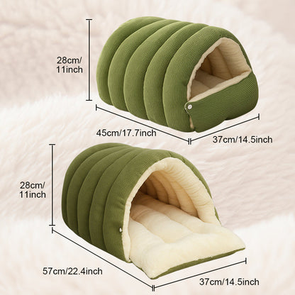📢49% de réduction！！！ 🐶🐱Chaleur, confort douillet, niche en peluche pour animaux domestiques
