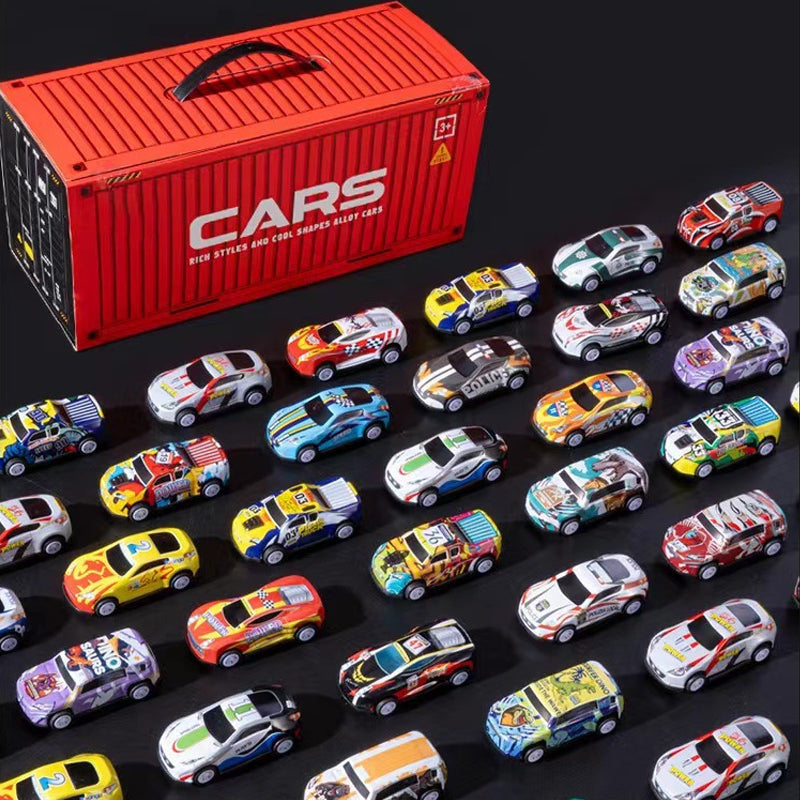 🎅Offre spéciale Noël 49 % DE RÉDUCTION🎁48 mini-wagons à moteur avec garage intégré