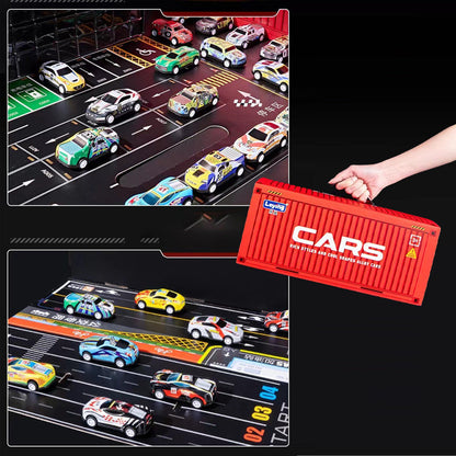 🎅Offre spéciale Noël 49 % DE RÉDUCTION🎁48 mini-wagons à moteur avec garage intégré