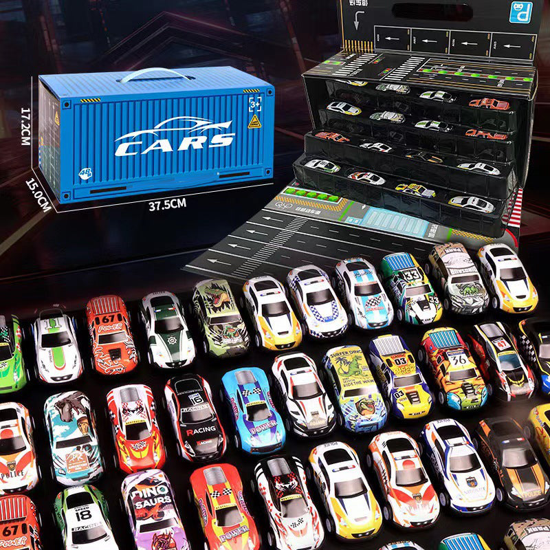 🎅Offre spéciale Noël 49 % DE RÉDUCTION🎁48 mini-wagons à moteur avec garage intégré