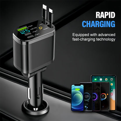 🚗 60% DE RÉDUCTION! ✨ Chargeur Rapide pour Voiture avec Éclairage d’Ambiance Ciel Étoilé – Moderne et Pratique 🌟