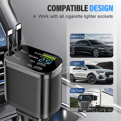 🚗 60% DE RÉDUCTION! ✨ Chargeur Rapide pour Voiture avec Éclairage d’Ambiance Ciel Étoilé – Moderne et Pratique 🌟