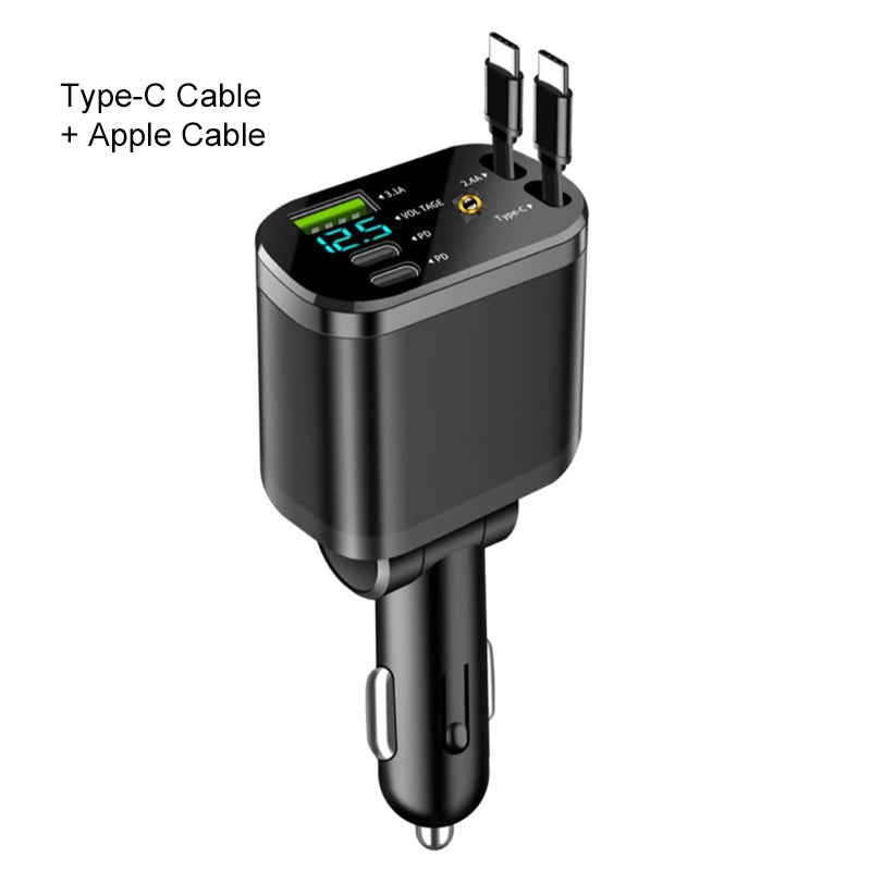 🚗 60% DE RÉDUCTION! ✨ Chargeur Rapide pour Voiture avec Éclairage d’Ambiance Ciel Étoilé – Moderne et Pratique 🌟